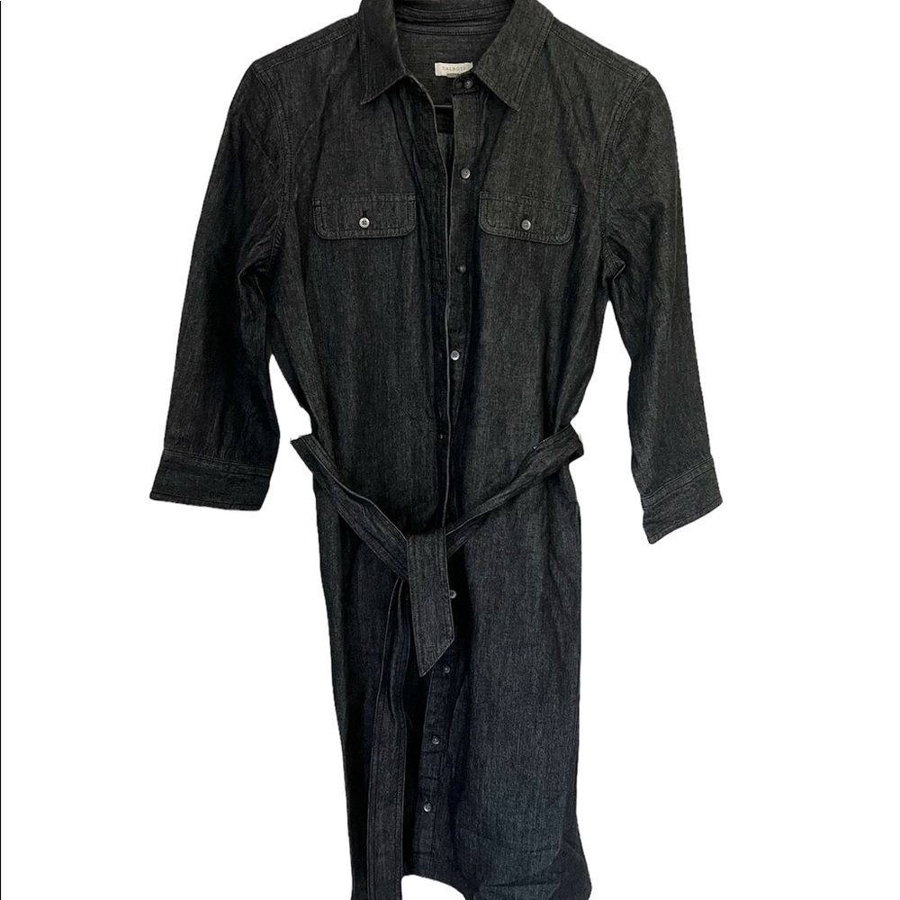 Talbots Tie Waist Denim Dress